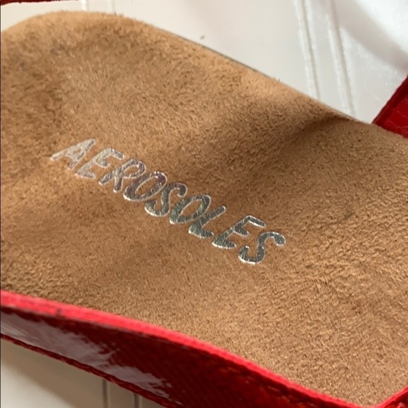 Aerosoles red orange Sandals - size 6.5. MCS0711D - Picture 3 of 6